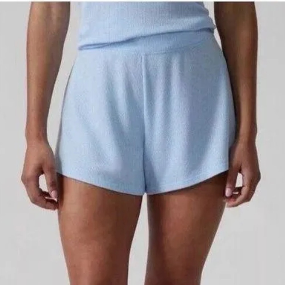 Athleta Sleep Shorts XL Waffle Knit NWT